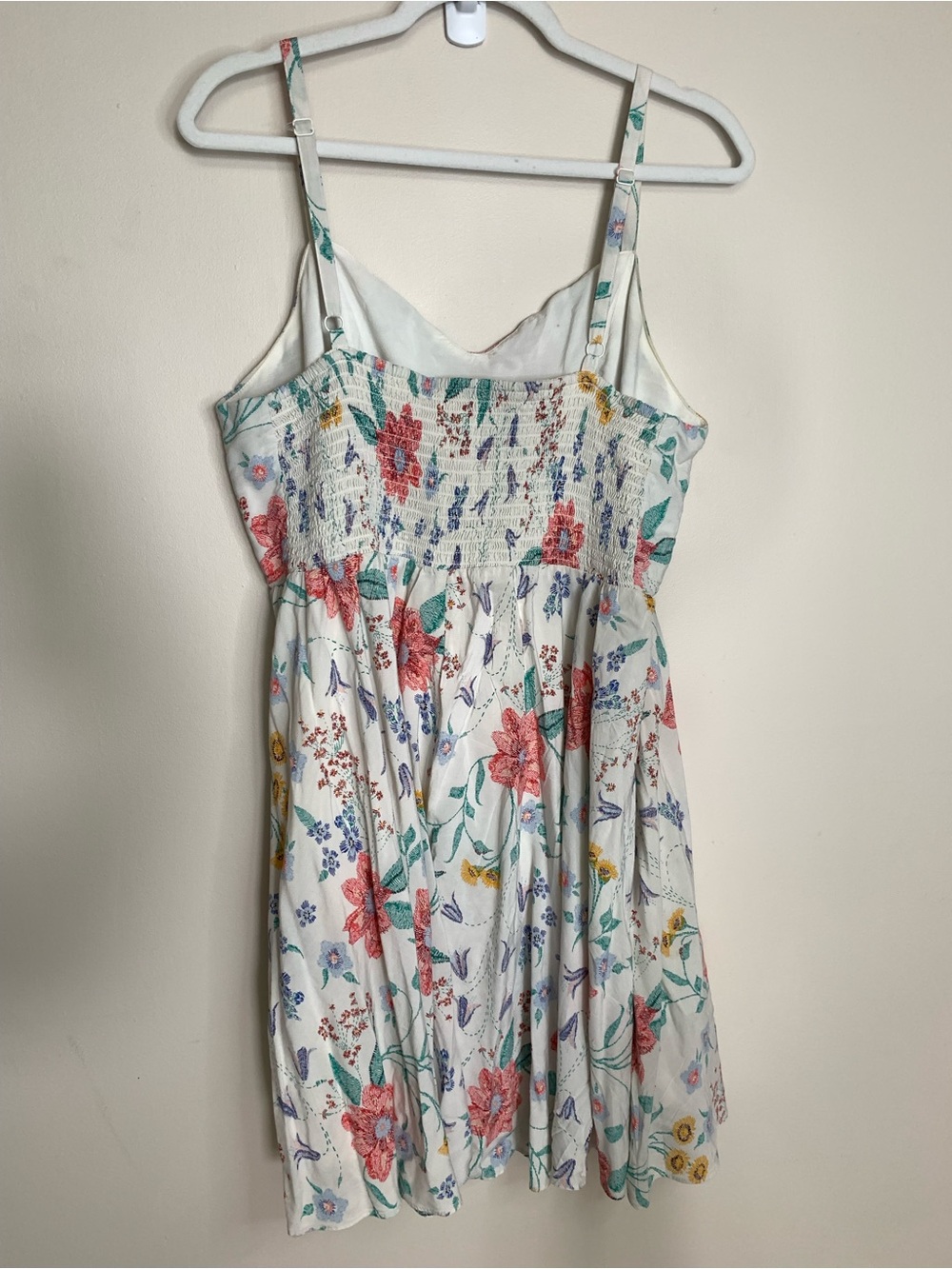 Old Navy White Colourful Floral Mini Dress - Picture 4 of 8